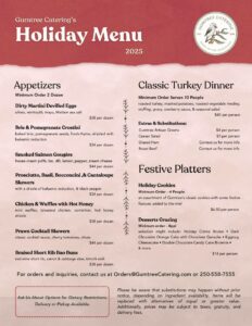 Holiday Catering Menu